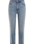 GUESS Дънки Mom-Fit над глезена със захабен ефект Лавандула