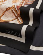 GUESS Десениран шал Kefiah Черен/Бежов
