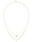 GUESS Двуредово колие с циркони - Златист