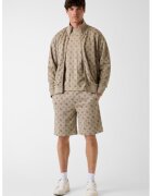 GUESS Фитнес бермуди с връзка и монограм