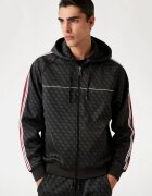 GUESS Фитнес худи с цип и монограм Червен/Черен