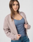 GUESS Фитнес суитшърт с цип Бледовиолетов
