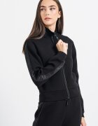 GUESS Фитнес суитшърт с цип Черен