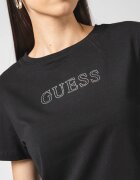 GUESS Фитнес тениска с лого Черен