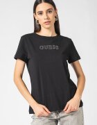 GUESS Фитнес тениска с лого Черен