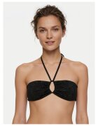 GUESS Горнище на бански полиамид - черно