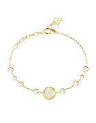 GUESS Гривна от неръждаема стомана с кристали и циркони - Златист