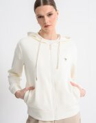 GUESS Худи с модал с цип и лого Крем