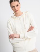 GUESS Худи с модал с цип и лого Крем