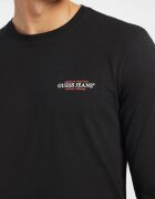 GUESS JEANS Блуза с дълги ръкави и лого Черен