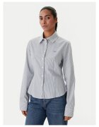 GUESS JEANS Дамска риза на райета - Бял/Син