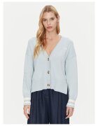 GUESS JEANS Дамска жилетка синя - ежедневен пуловер - мека материя