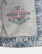 GUESS JEANS Дамско дънково яке светлосиньо овърсайз памук