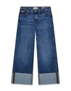 GUESS JEANS Дънки с ниска талия и навити маншети Тъмносин