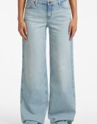 GUESS JEANS Дънки с широк крачол и захабен ефект Светлосин меланж