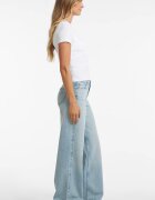 GUESS JEANS Дънки с широк крачол и захабен ефект Светлосин меланж