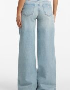 GUESS JEANS Дънки с широк крачол и захабен ефект Светлосин меланж