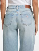 GUESS JEANS Дънки с широк крачол и захабен ефект Светлосин меланж