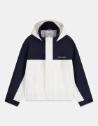 GUESS JEANS Двуцветно яке с качулка Бял/Ултрамарин синьо