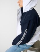 GUESS JEANS Двуцветно яке с качулка Бял/Ултрамарин синьо