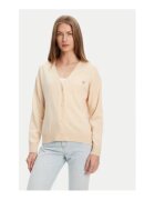 GUESS JEANS Едноцветна жилетка с дълъг ръкав