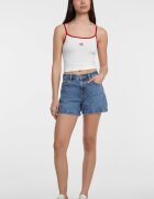 GUESS JEANS Къси дънки с висока талия Син