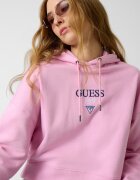 GUESS JEANS Късо худи с бродирано лого Розово