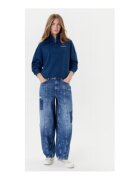 GUESS JEANS Лек суичър с паднали ръкави и шлиц с цип