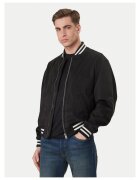 GUESS JEANS Мъжко бомбър яке - черно - полиестер - цип