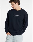 GUESS JEANS Памучен пуловер с бродирано лого