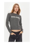 GUESS JEANS Памучен пуловер с паднали ръкави