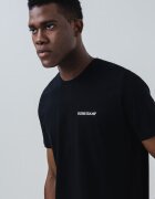 GUESS JEANS Памучна тениска с лого Черен