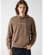 GUESS JEANS Памучно худи с лого - Светлокафяв