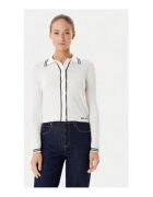 GUESS JEANS Плетена жилетка с копчета и контрастни райета
