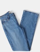 GUESS JEANS Прави дънки с миди талия Светлосин