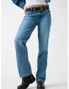 GUESS JEANS Прави дънки с миди талия - Светлосин