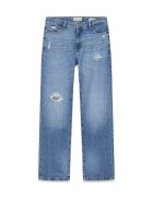 GUESS JEANS Прави дънки с протрити зони - Светлосин
