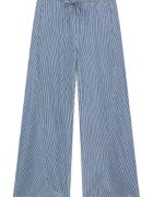 GUESS JEANS Раиран панталон с връзки Бял/Пастелносин