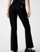 GUESS JEANS Разкроени дънки с ниска талия Черен