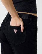 GUESS JEANS Разкроени дънки с ниска талия Черен