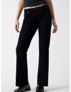 GUESS JEANS Разкроени дънки с ниска талия - Черен