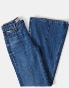 GUESS JEANS Разкроени дънки с ръб Тъмносин