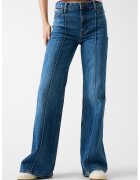 GUESS JEANS Разкроени дънки с ръб - Тъмносин