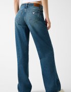 GUESS JEANS Широки дънки с релеф Син