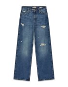 GUESS JEANS Широки дънки с релеф Син