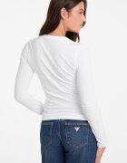 GUESS JEANS Слим блуза Бял