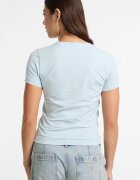 GUESS JEANS Слим тениска American Tradition Бледо синьо