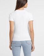 GUESS JEANS Слим тениска American Tradition Червен/Черен/Бял