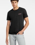 GUESS JEANS Слим тениска с овално деколте Червен/Бял/Черен
