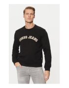 GUESS JEANS Суичър от памук с графичен десен и лого и дълги ръкави